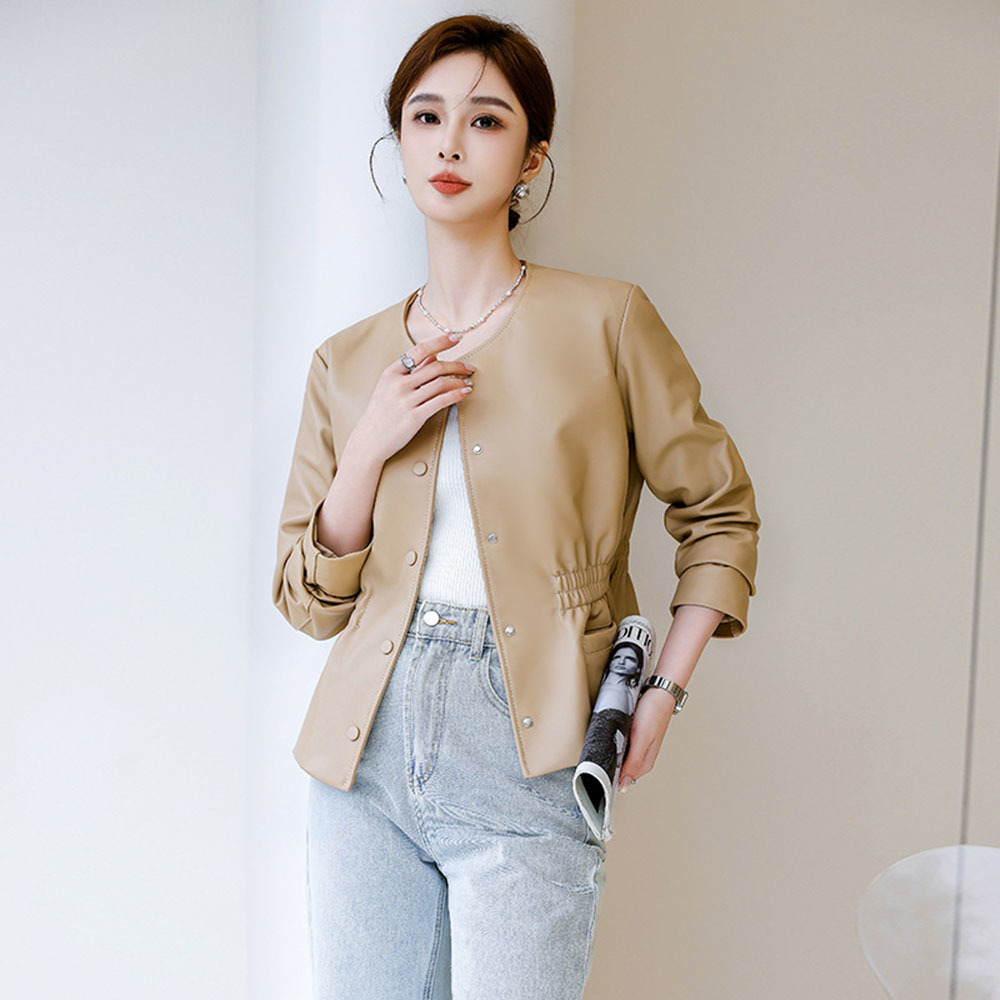Leather Work Jacket Women'S - 여성용 인조 가죽 재킷, 용수철 가을