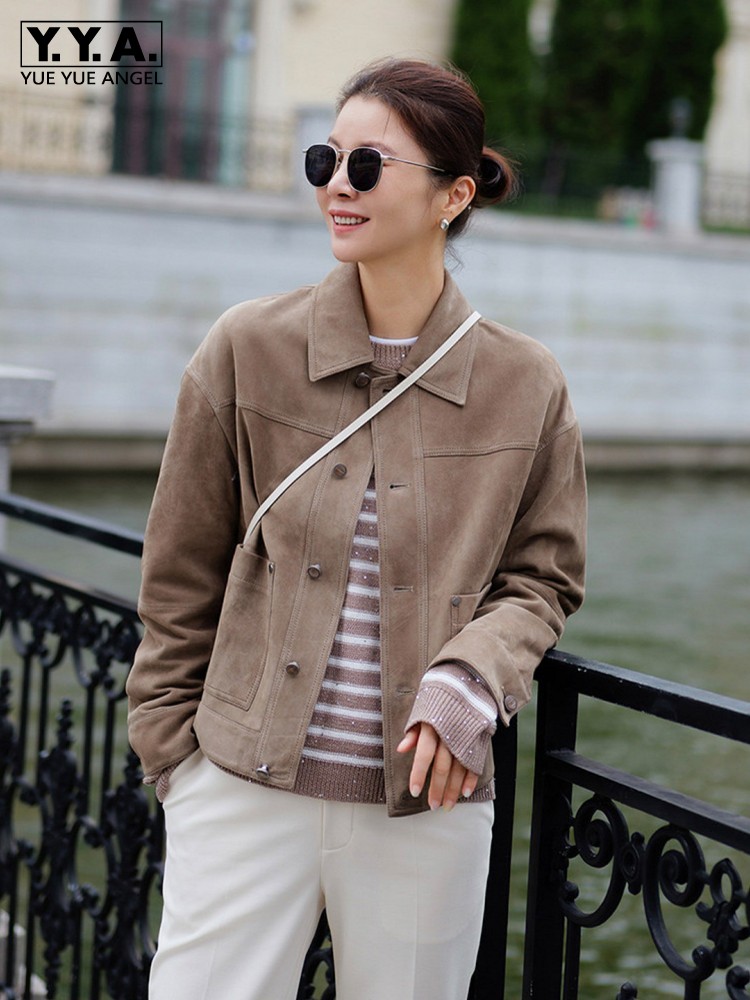 Leather Work Jacket Women'S - 고품질 여성 슬림핏 싱글 브레스티드 리얼