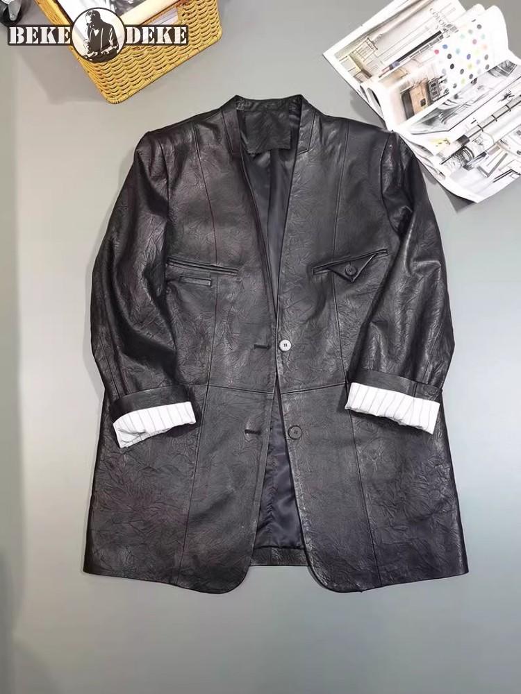 Leather Work Jacket Women'S - 빈티지 오피스 레이디 슬림 핏 싱글