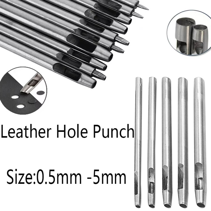 Leatherwork Hole Punch - 0.5-5mm 가죽 구멍 펀치 도구 세트