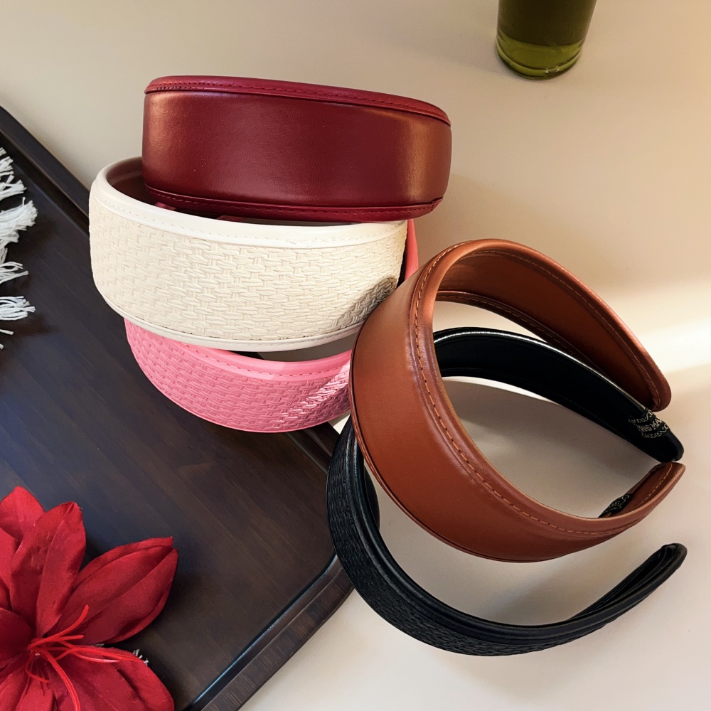 Leatherwork Rings - 새로운 2025 레트로 PU 가죽 Hairbands