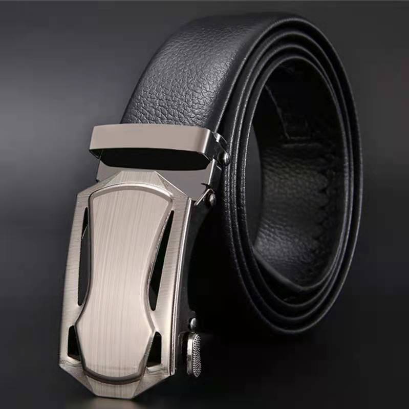 Leather Works Belt - 유행하는 비즈니스 남성 벨트 금속 버클