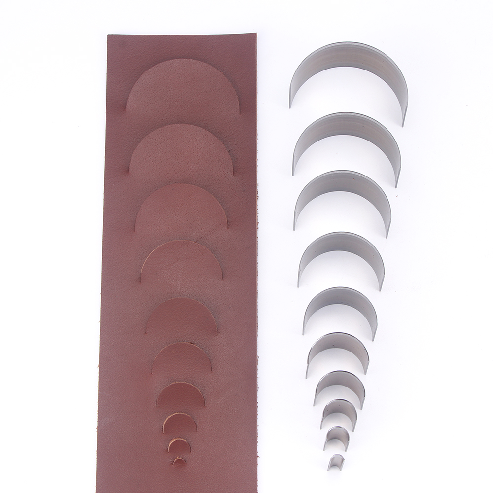 Leatherwork Rings - 10개/세트 반원형 펀칭 다이, DIY 벨트