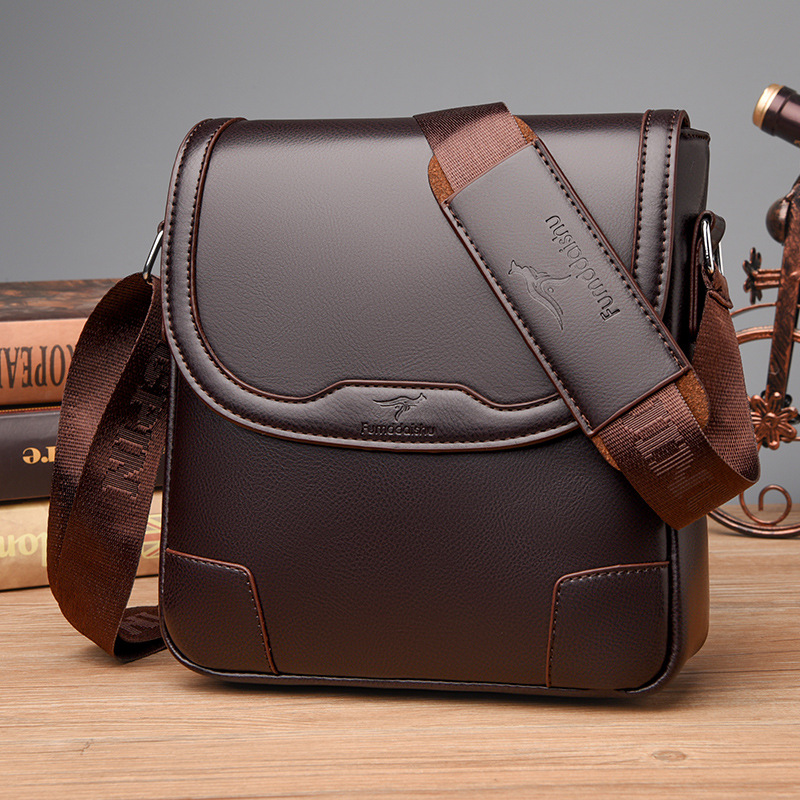 Leather Work Bag Men - 럭셔리 브랜드 남성 가죽 어깨 가방