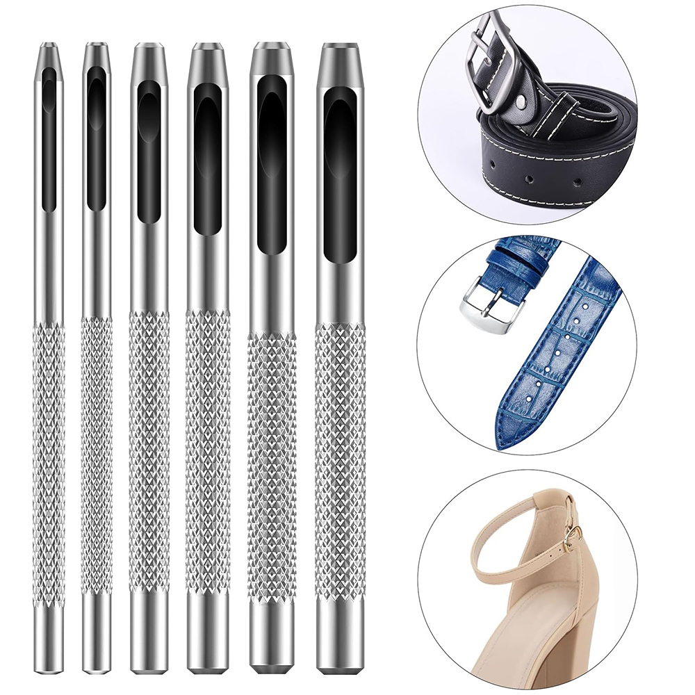 Leatherwork Hole Punch - 고품질 6pcs 1-5mm 중공 펀치 도구
