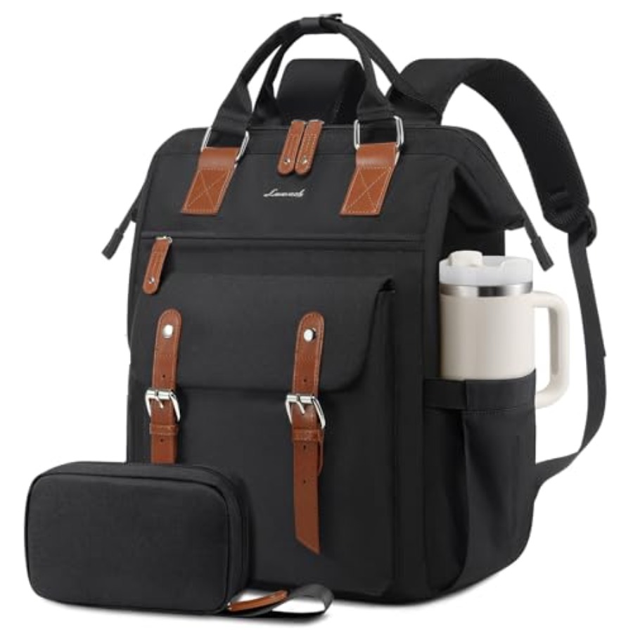 Leatherwork Bag - 여성용 노트북 백팩, 교사/간호사용 업무용 노트북