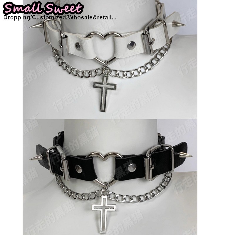 고스 헤어 액세서리 하라주쿠 고딕 로리타 Y2K 걸즈  - Leatherwork Rings 리뷰 및 가격