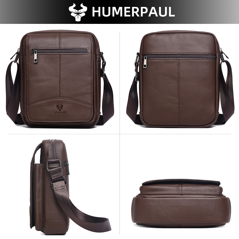 휴머폴 남성용 천연 가죽 크로스백 빈티지 소형 숄더백  - Leather Work Bag Men 리뷰 및 가격