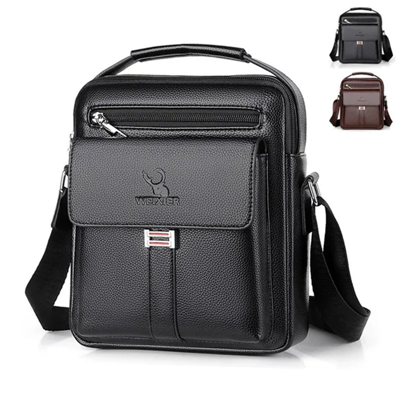 고품질 남자 숄더 가방 남자 PU 가죽 플랩 남자 크로 - Leather Work Bag Men 리뷰 및 가격