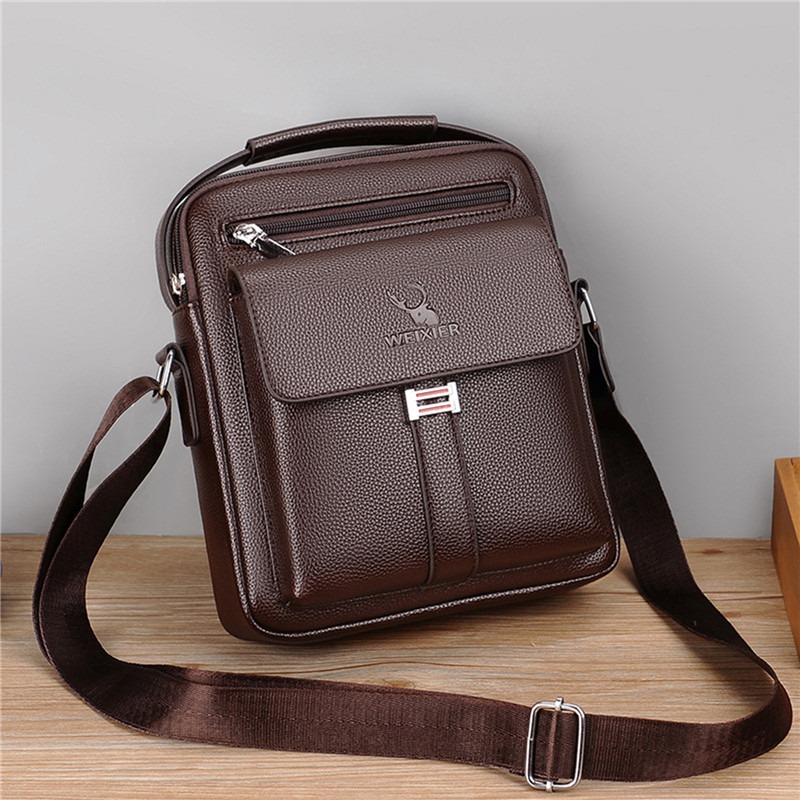 고품질 남자 숄더 가방 남자 PU 가죽 플랩 남자 크로 - Leather Work Bag Men 리뷰 및 가격