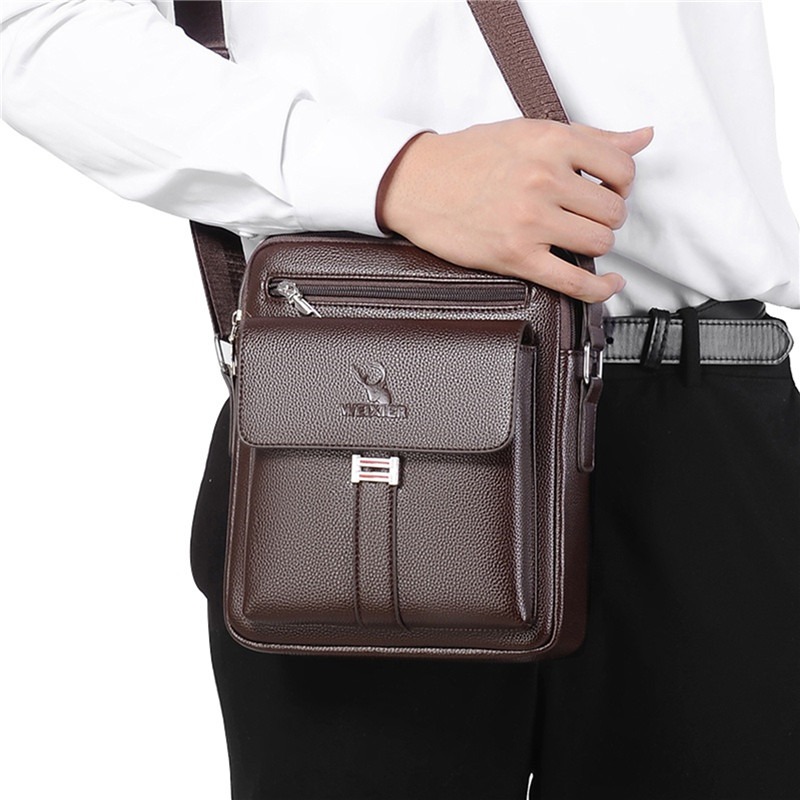 고품질 남자 숄더 가방 남자 PU 가죽 플랩 남자 크로 - Leather Work Bag Men 리뷰 및 가격