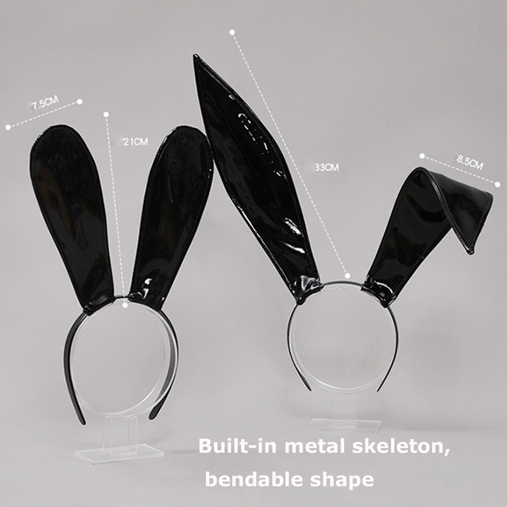 섹시한 토끼 하녀 귀 머리띠, 코스프레 가죽 토끼 귀  - Leatherwork Rings 리뷰 및 가격