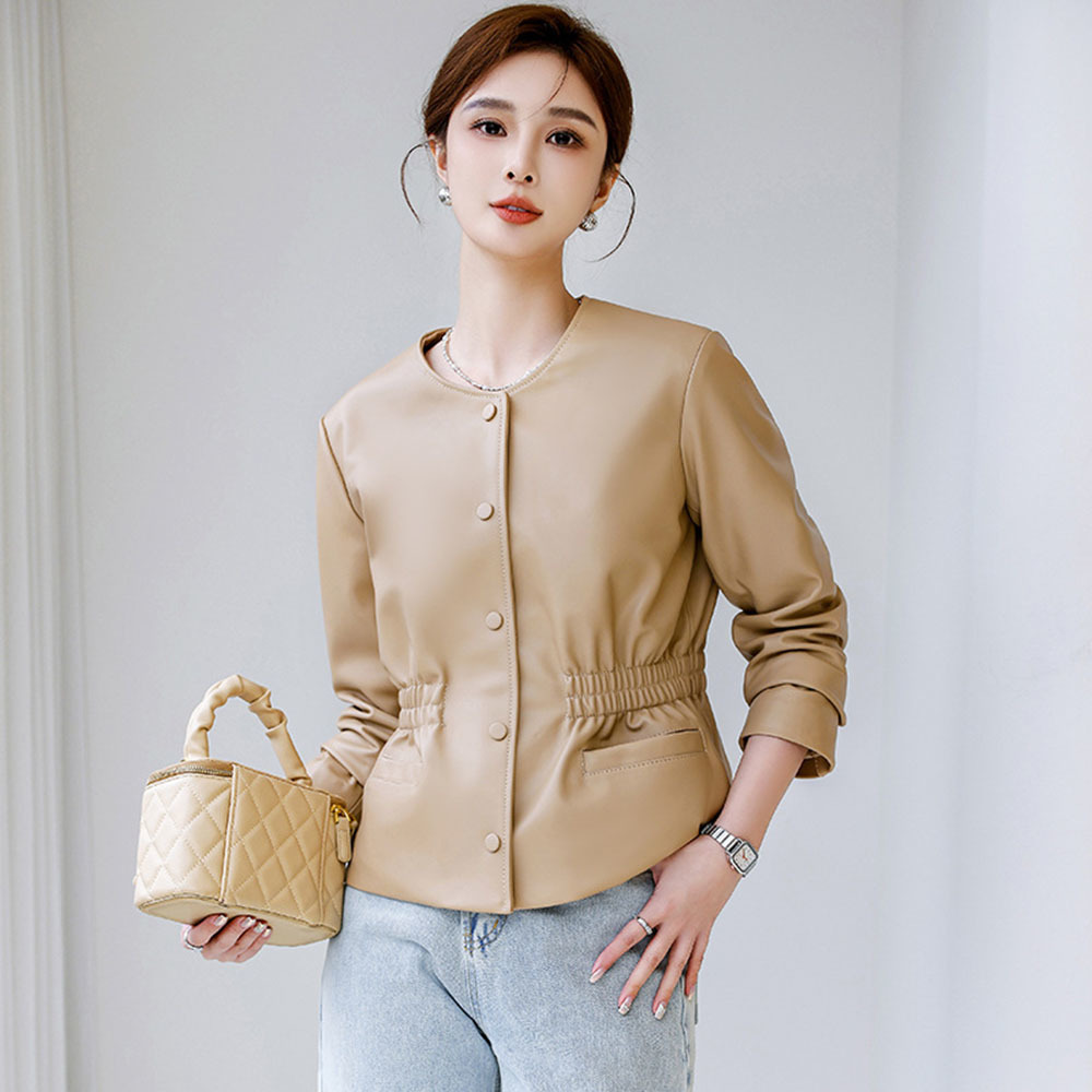 여성용 인조 가죽 재킷, 용수철 가을 의류, PU 가죽 - Leather Work Jacket Women'S 리뷰 및 가격