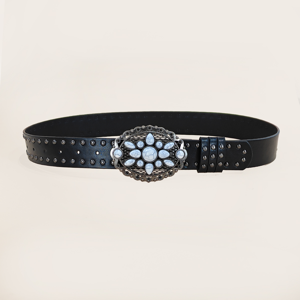남녀공용 캐주얼 펑크 리벳 벨트, 웨스턴 스타일 PU  - Leather Works Belt 리뷰 및 가격
