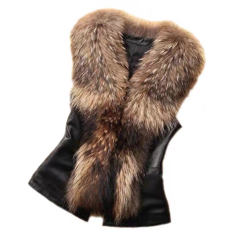 여성 코트 슬리브리스 슬림핏 자켓 인조 퍼 칼라 PU  - Leather Work Jacket Women'S 리뷰 및 가격