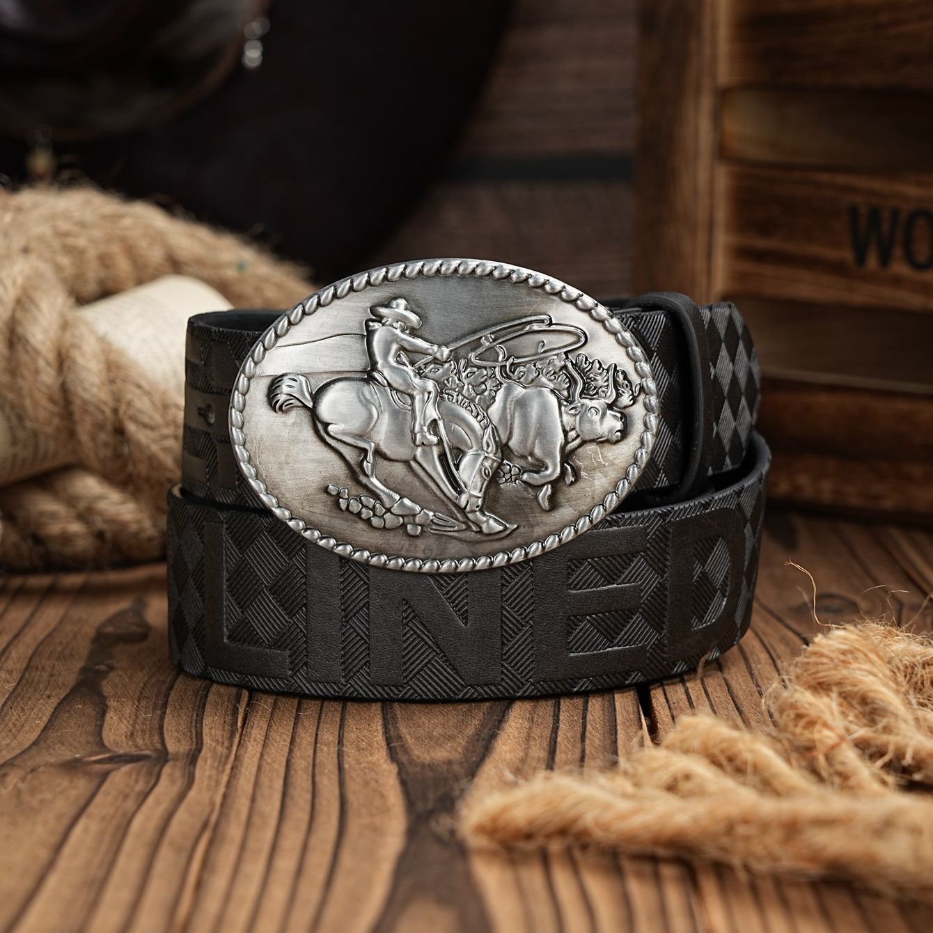 남녀공용 캐주얼 레트로 벨트 웨스턴 스타일! 금속 버클 - Leather Works Belt 리뷰 및 가격