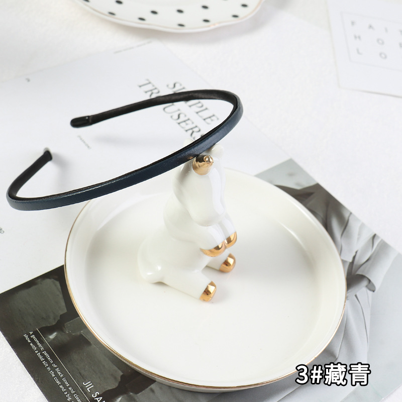 새로운 여성 빈티지 Pu 가죽 일반 얇은 Hairban - Leatherwork Rings 리뷰 및 가격