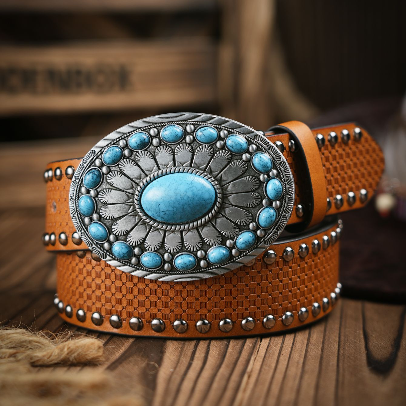 남녀공용 캐주얼 레트로 벨트 웨스턴 스타일! 금속 버클 - Leather Works Belt 리뷰 및 가격