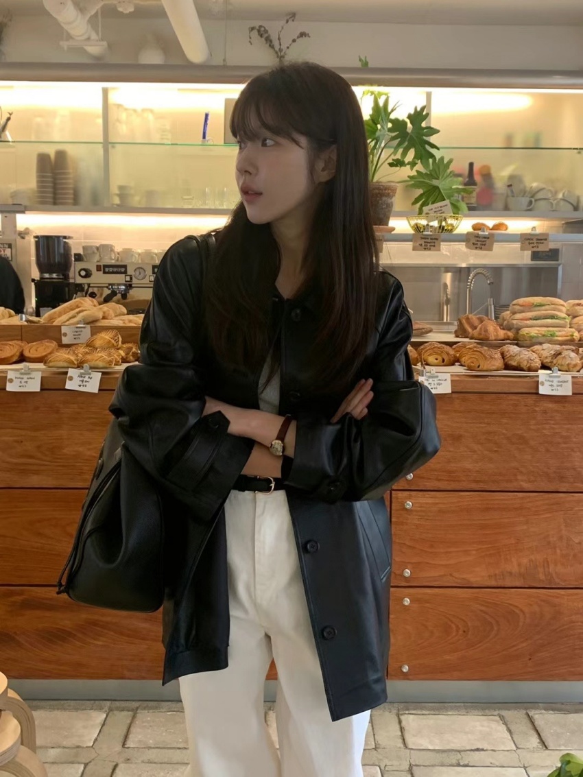 Alien Kitty 하이 스트리트 블랙 자켓 새로운  - Leather Work Jacket Women'S 리뷰 및 가격
