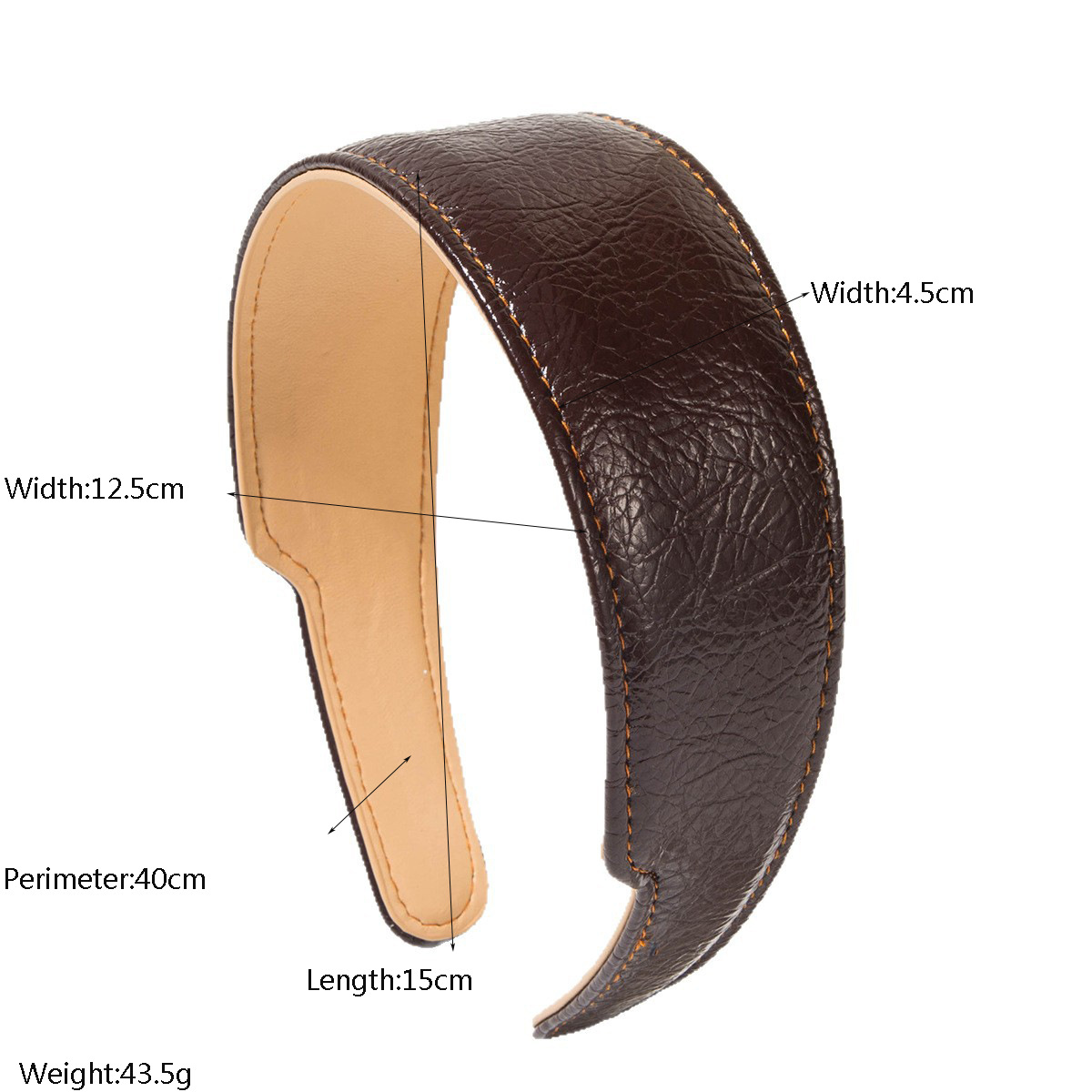 우아한 한국 스타일 가죽 헤어 후프 여성 패션 와이드  - Leatherwork Rings 리뷰 및 가격