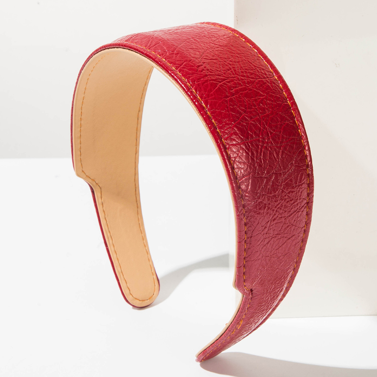 우아한 한국 스타일 가죽 헤어 후프 여성 패션 와이드  - Leatherwork Rings 리뷰 및 가격