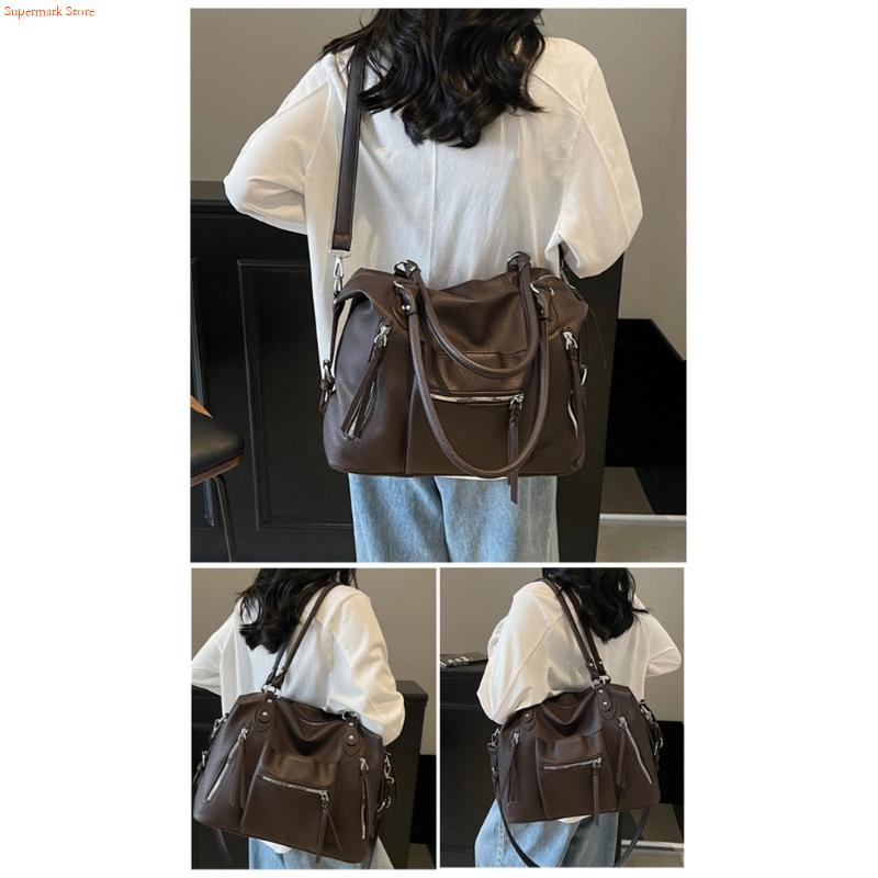 Q5WE 다목적 겨드랑이 가방 복고풍 미적 여성 PU  - Leather Work Duffle 리뷰 및 가격