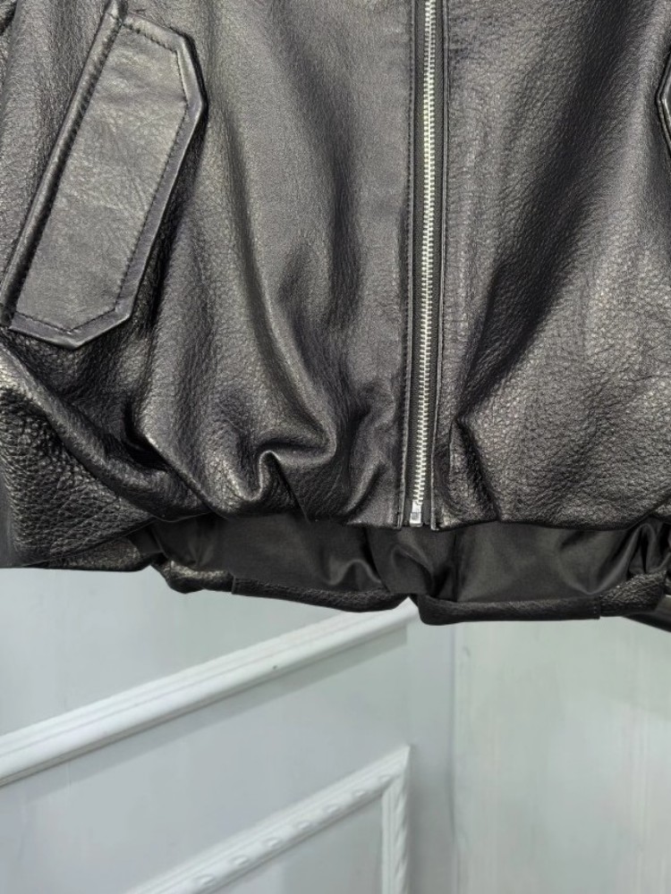가을 패션 천연 양가죽 여성 조끼 스탠드 칼라 루즈핏  - Leather Work Jacket Women'S 리뷰 및 가격