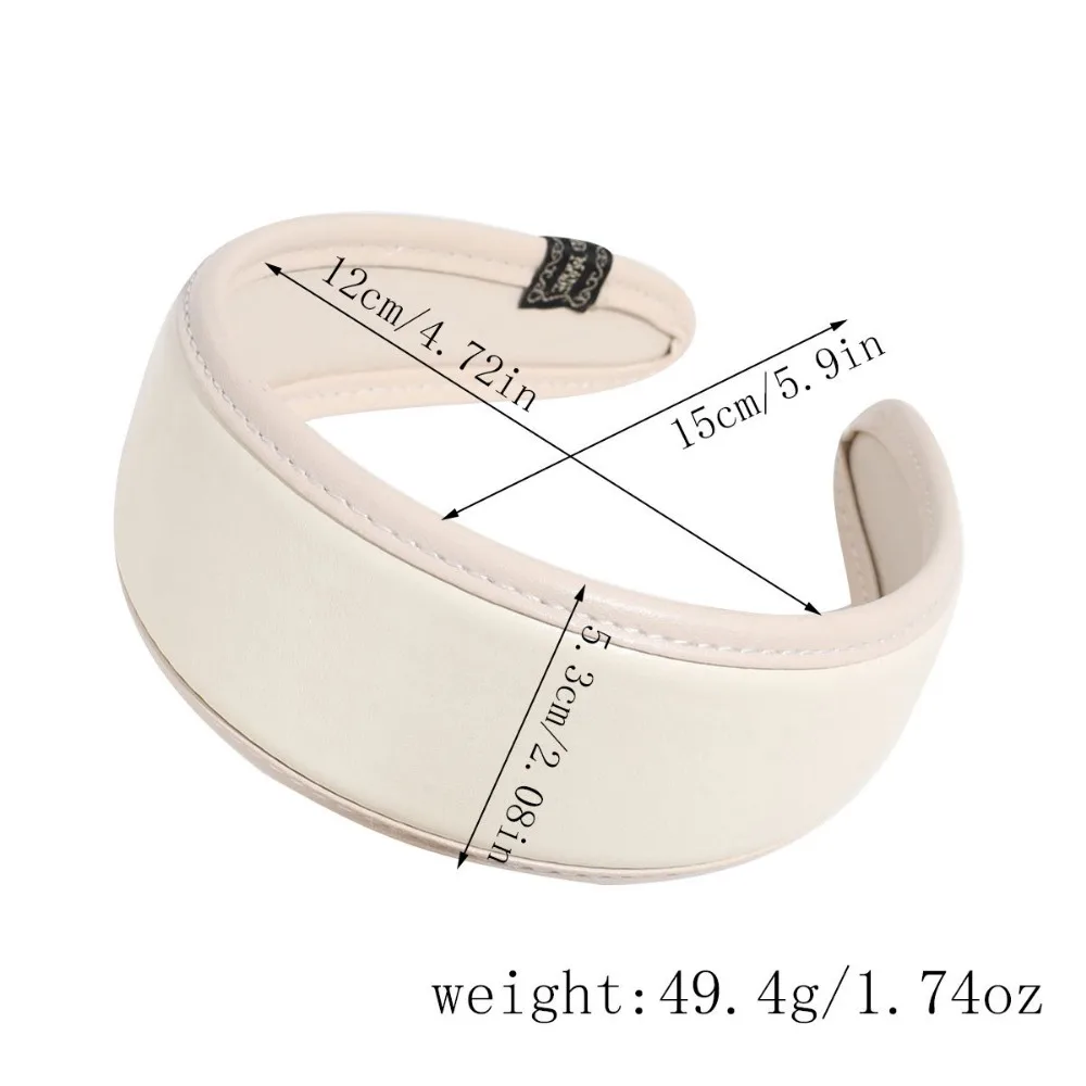 새로운 2025 레트로 PU 가죽 Hairbands 넓 - Leatherwork Rings 리뷰 및 가격