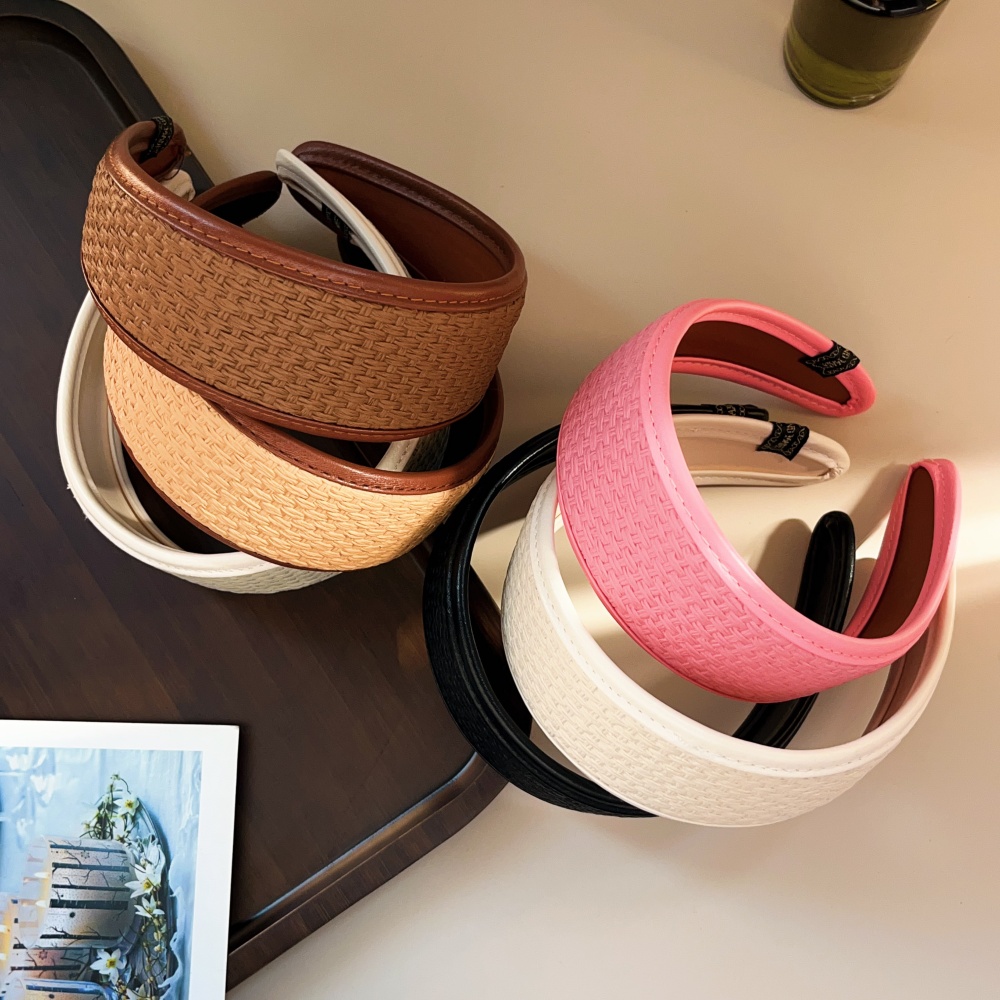 새로운 2025 레트로 PU 가죽 Hairbands 넓 - Leatherwork Rings 리뷰 및 가격