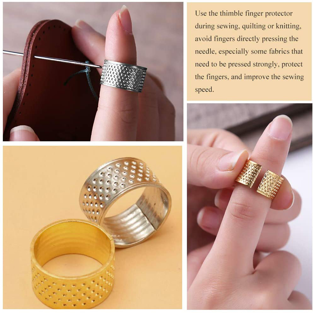 손 작업 바느질 골무 금속 손가락 방패 반지 가죽 손가 - Leatherwork Rings 리뷰 및 가격
