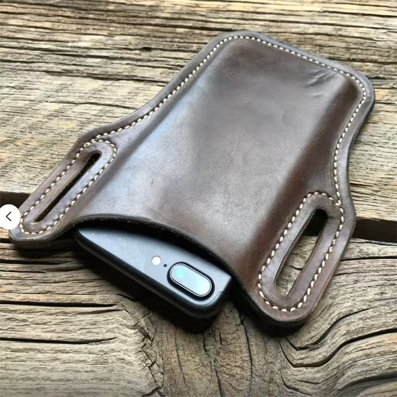 야외용 레트로 가죽 휴대폰 허리 가방 벨트 착용 남성용 - Leather Works Belt 리뷰 및 가격