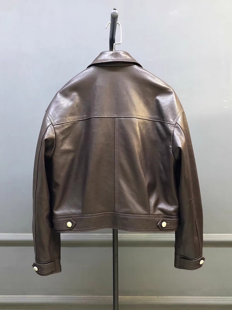 디자이너 여성 더블 칼라 워크 재킷 빈티지 양가죽 정품 - Leather Work Jacket Women'S 리뷰 및 가격