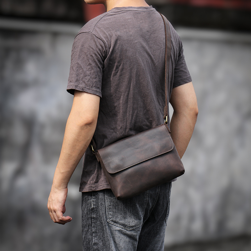 GURO 남성용 빈티지 정품 가죽 숄더백, 데일리 플랩 - Leather Work Bag Men 리뷰 및 가격