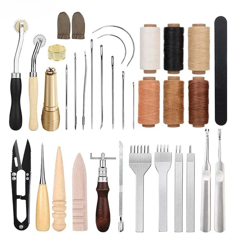 초보자를 위한 25종 가죽 공예 도구 세트, 30M 왁 - Leatherwork Hole Punch 리뷰 및 가격