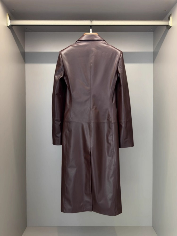 이탈리아 디자이너 여성용 긴 양가죽 정품 가죽 재킷,  - Leather Work Jacket Women'S 리뷰 및 가격