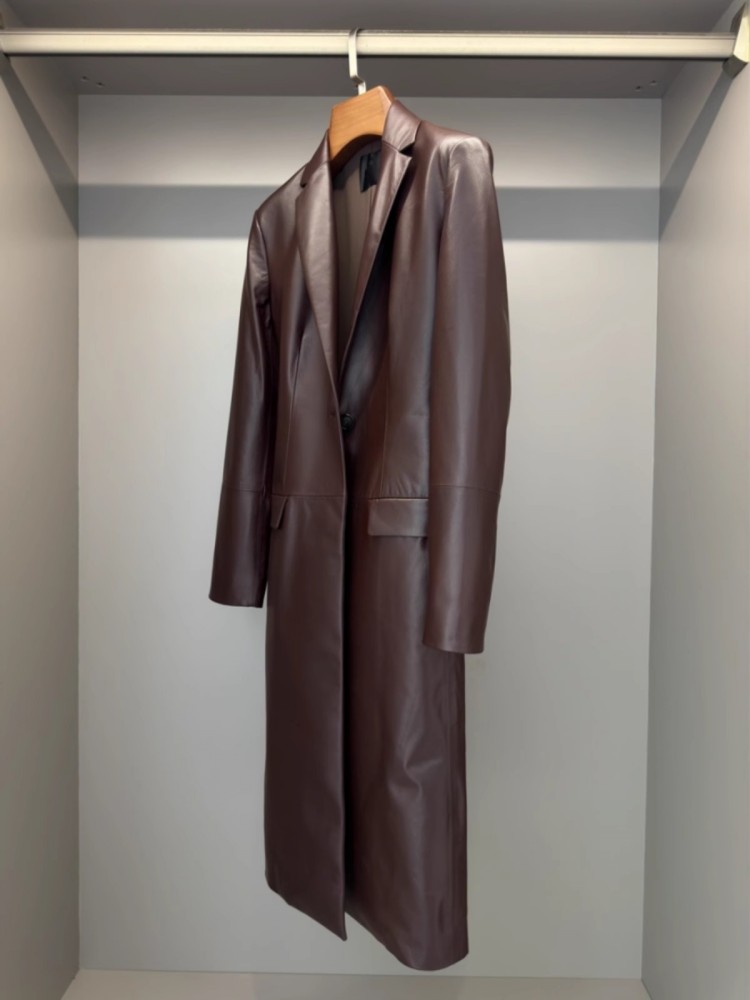이탈리아 디자이너 여성용 긴 양가죽 정품 가죽 재킷,  - Leather Work Jacket Women'S 리뷰 및 가격