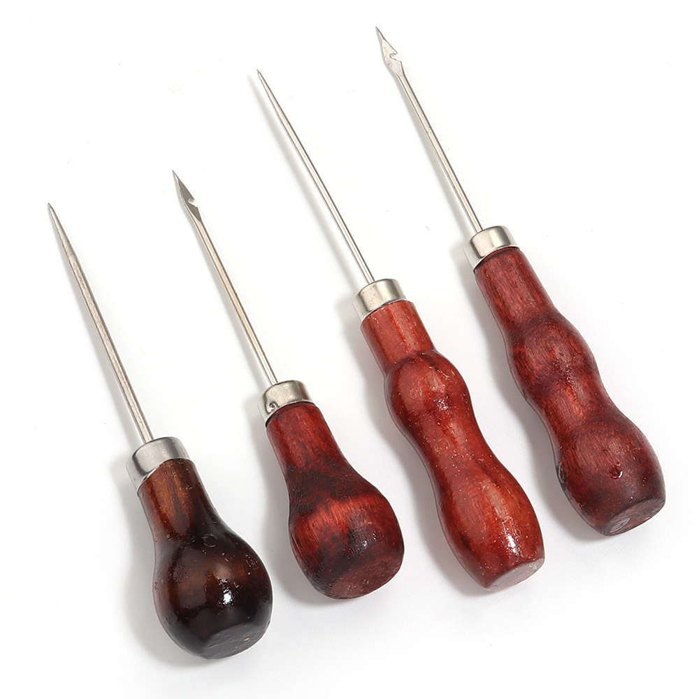 나무 손잡이 두건 DIY 가죽 텐트 바느질 두건 신발  - Leatherwork Hole Punch 리뷰 및 가격