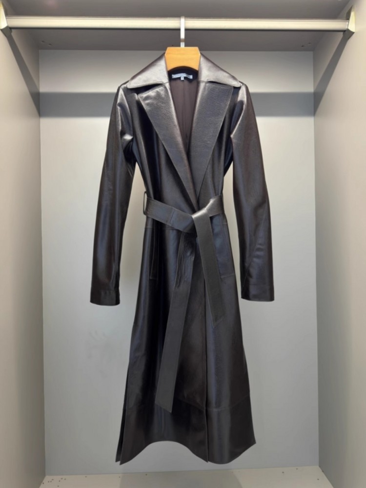 이탈리아 디자이너 사무실 숙녀, 긴 양가죽, 정품 가죽 - Leather Work Jacket Women'S 리뷰 및 가격