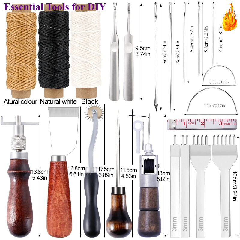 KRABALL 가죽 공예 도구 키트 - 손으로 바느질/ - Leatherwork Repairs 리뷰 및 가격