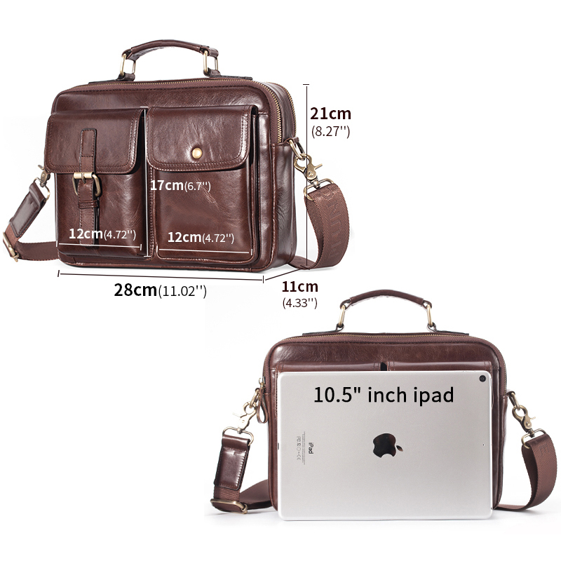브랜드 새 쇠가죽 채찍으로 치다 가죽 메신저 가방 남자 - Leather Work Bag Men 리뷰 및 가격