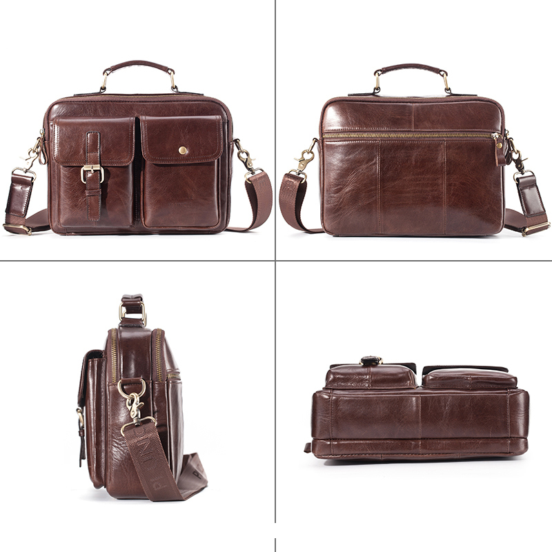 브랜드 새 쇠가죽 채찍으로 치다 가죽 메신저 가방 남자 - Leather Work Bag Men 리뷰 및 가격