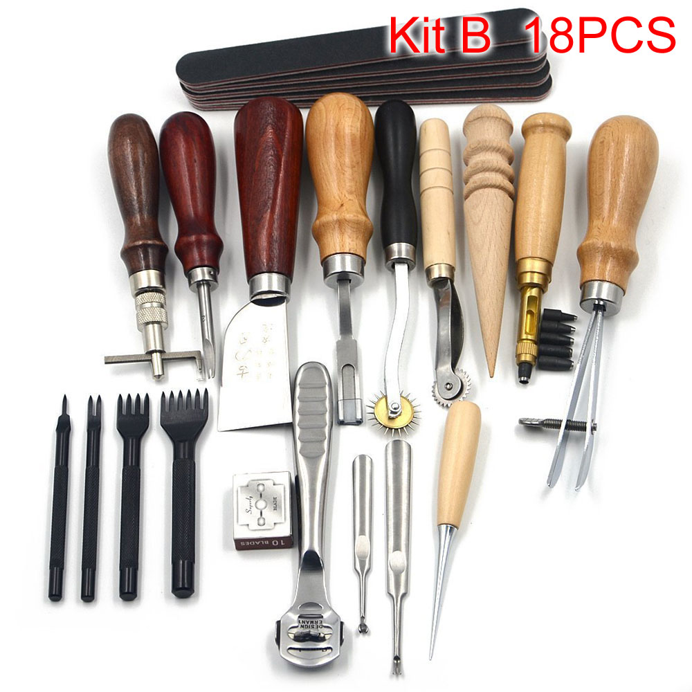 Sanbest 전문 가죽 공예 도구 키트, 손 바느질  - Leatherwork Hole Punch 리뷰 및 가격