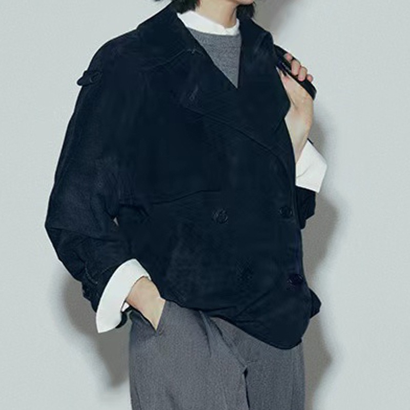 진짜 스웨이드 재킷 가을 여성 양가죽 올드 머니 스타일 - Leather Work Jacket Women'S 리뷰 및 가격