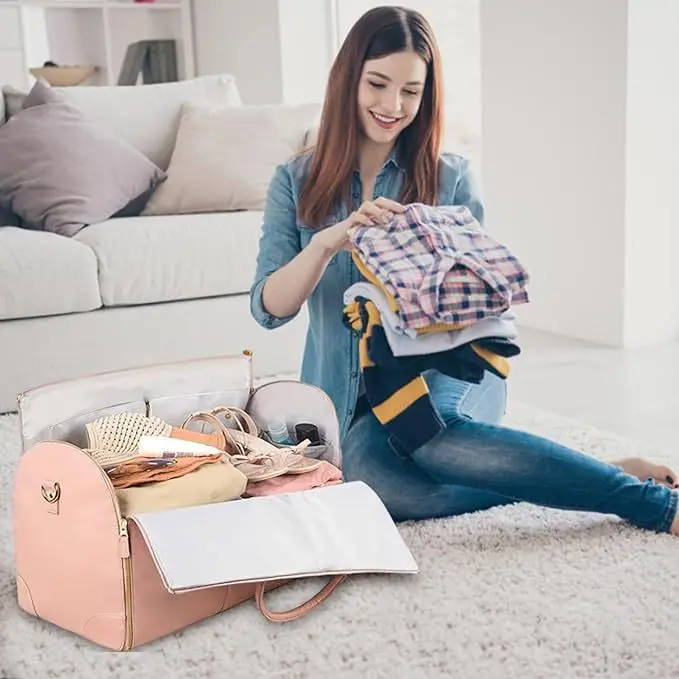 2025년 신제품 여성용 방수 주말 여행 업무 대용량  - Leather Work Duffle 리뷰 및 가격